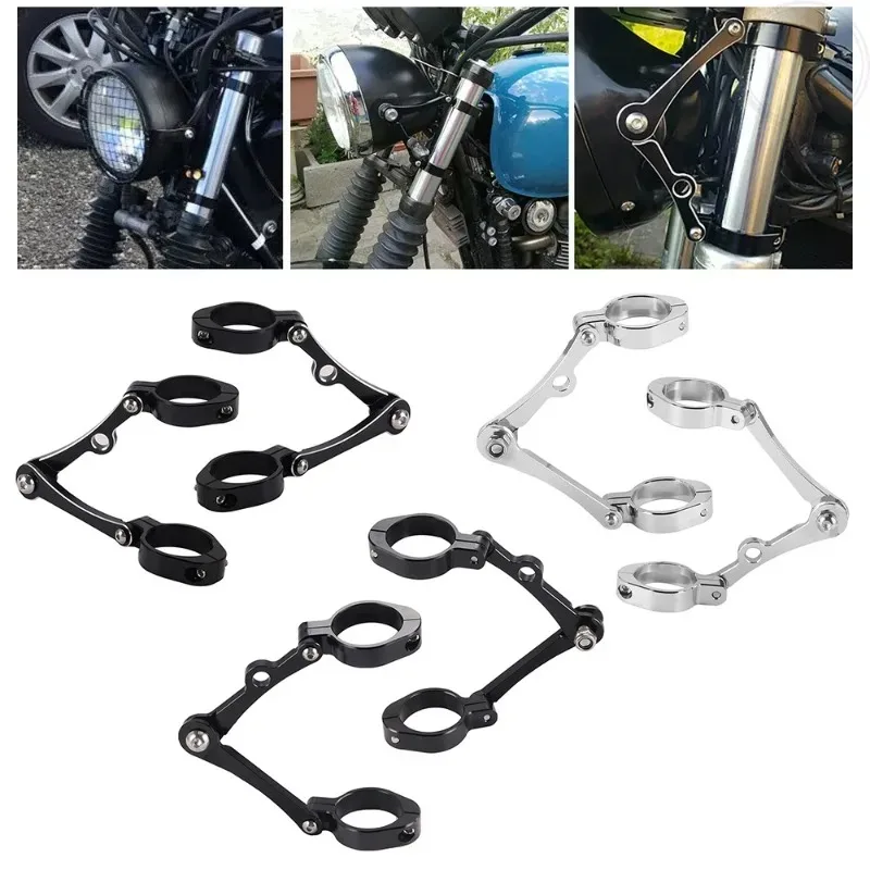 

Motorcycle Headlight Turn Light Mount Bracket Fork Tube Aluminum for Universal Harley Cafe Racer Chopper Bobber Black 39mm-41mm