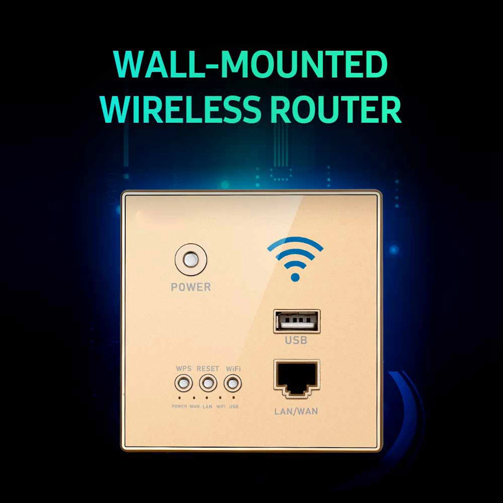 راوتر لاسلكي عالمي 86 نوع تشفير WPS 300Mbps LAN Network Switch المنزل الذكي من خلال جدار موزع إنترنت واي فاي للمكتب والمنزل