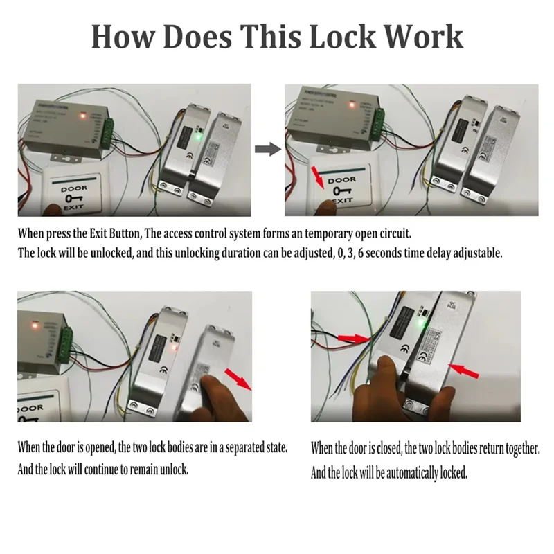 A17Z Electric Drop Bolt Lock Electronic Mortise Lock Fail Secure Mode For Access Control Electronic Mortise Lock Close When No P