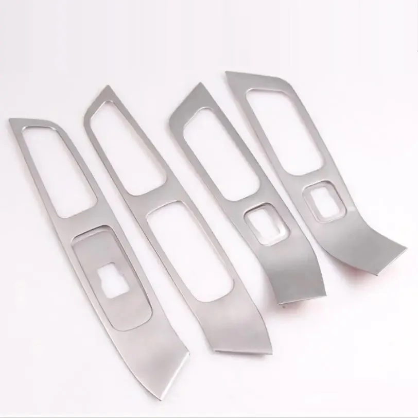 Stainless Steel Door Armrest Glass Lifter Button Panel Decorative Cover For Volvo XC60 S60 V60 Car Accessories Sticker