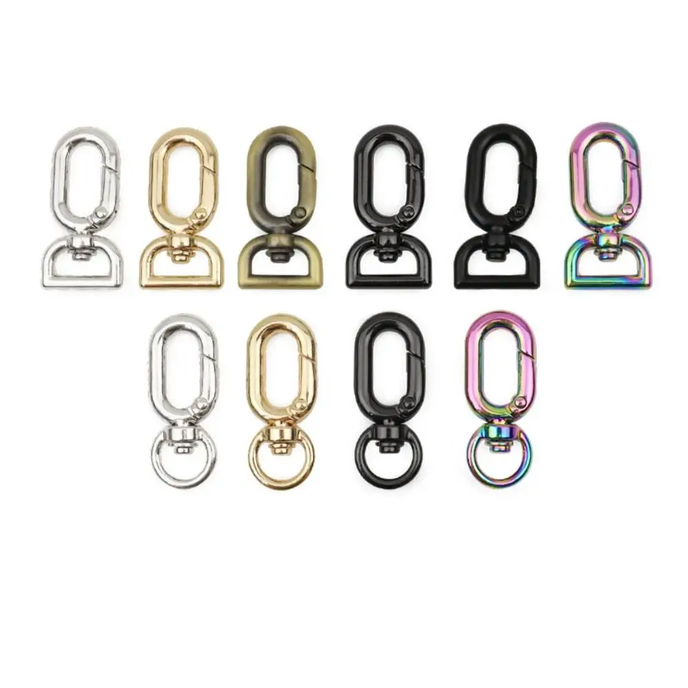 Zinc Alloy Plated Gate Buckle High Quality Multicolors 10/12mm Purses Handbags Carabiner Snap Hooks Outdoor Tool