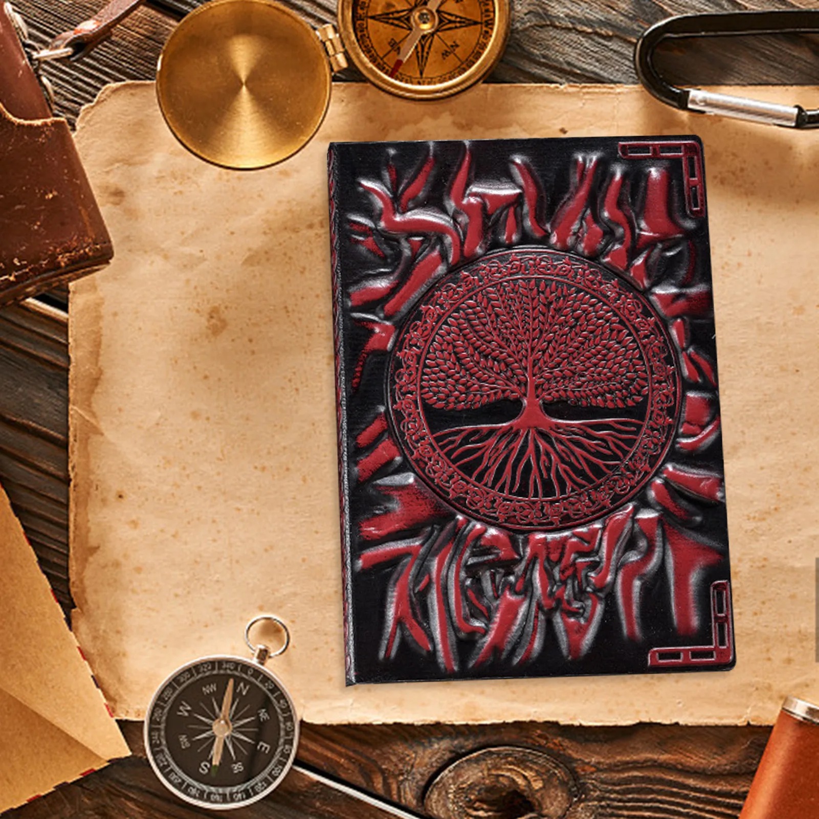 3d retro em relevo bloco de notas requintado retro caderno de couro tridimensional em relevo artesanal diário material de escritório