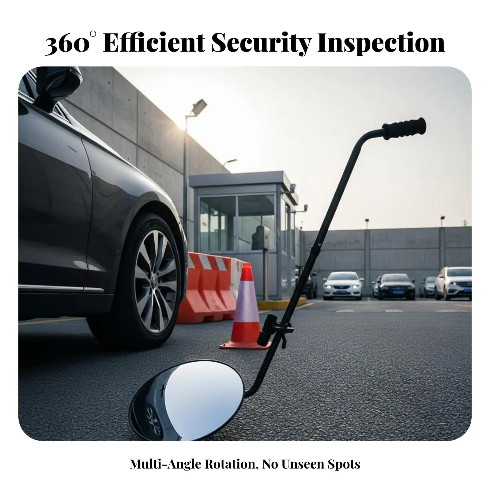 

Under Vehicle Inspection Mirror Full Rotation Under Car Inspection Mirror Sturdy-Duty Easy to Operate for Auto Mechanics