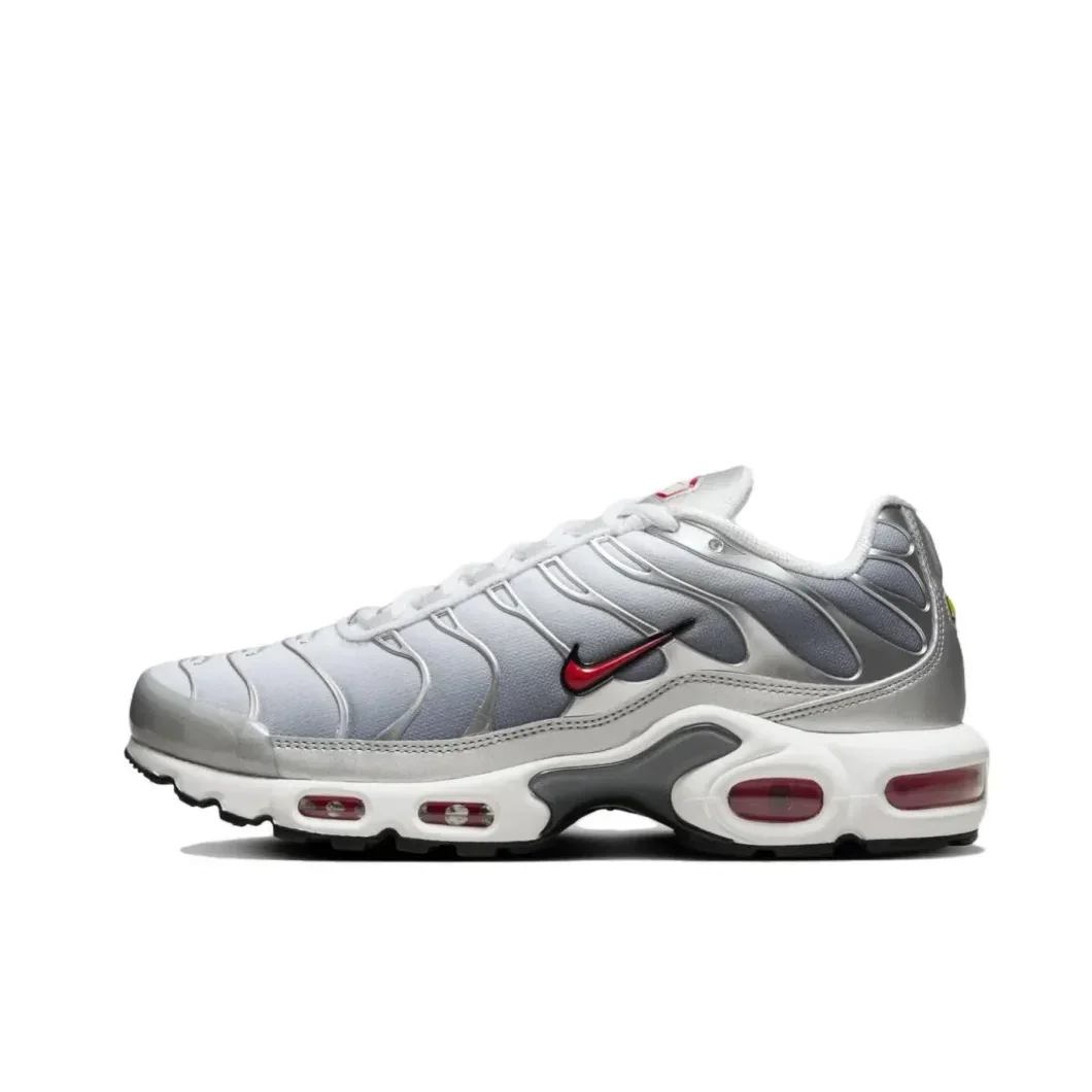 Nike Air Max Plus TN Comfortable versatile casual running shoes fashion men's and women's sneakers gray and red colorways