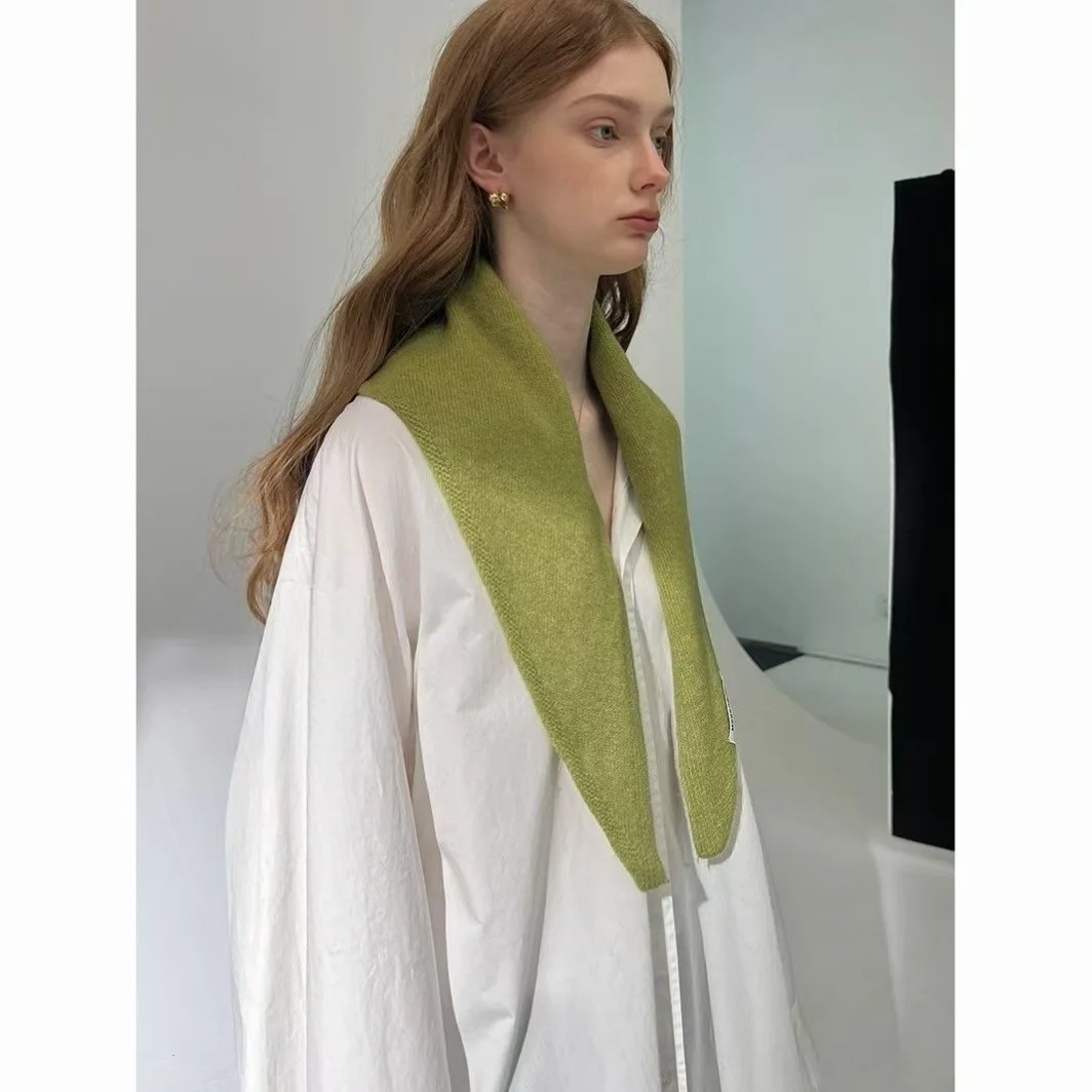 New Wool Knitted Knitted Scarf Multi-functional Warm Triangular Scarf Women Headscarf Winter Warm Knitting Neckerchief Hair Wrap