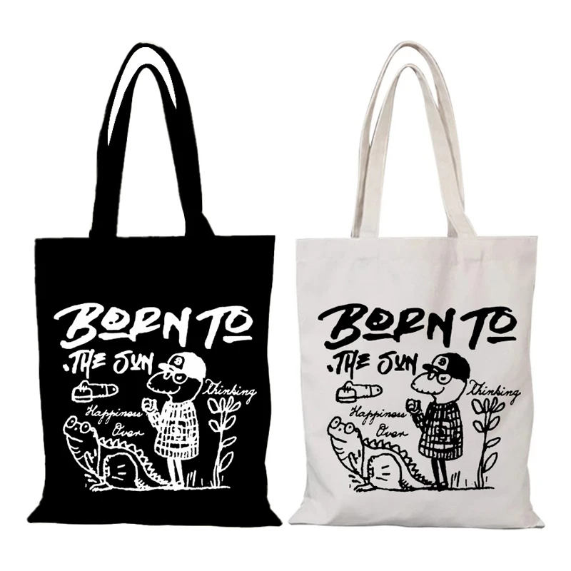 Eco Bag Character Cute Leisure Man Tote Bag Cloth Bags New Handbags Women's Handbag Shopper Shopping Beach Canvas Shoulder Lady