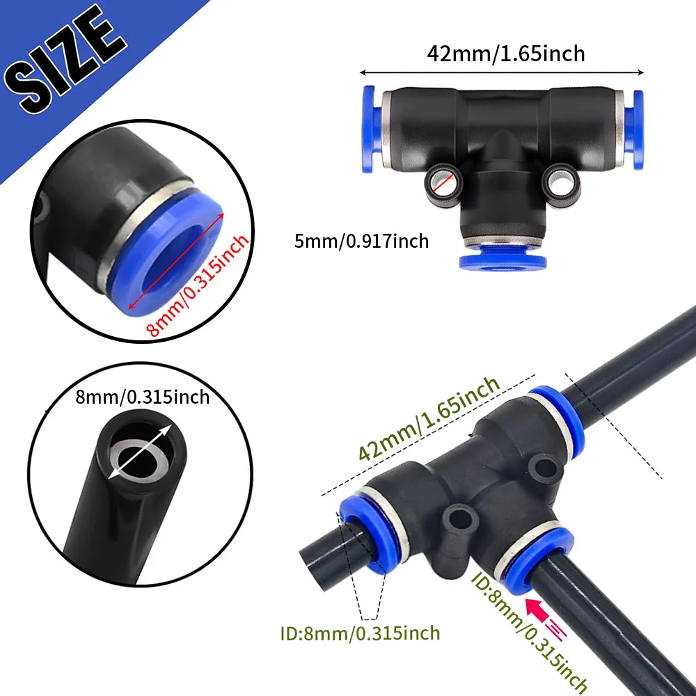 30M-5M DIY Free Bending Universal Sprayer Kit 8mm Hose Patio Misting Cooling System for Garden Plant Fogging Watering Irrigation