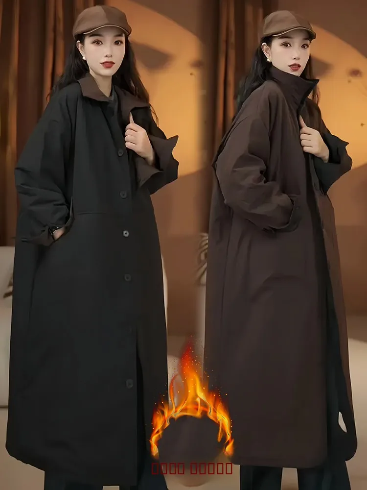 

Двусторонний хлопковый кардиган с начесом для женщин, новая зимняя коллекция 2026, модный дизайн, открытый фасон, верхняя одежда