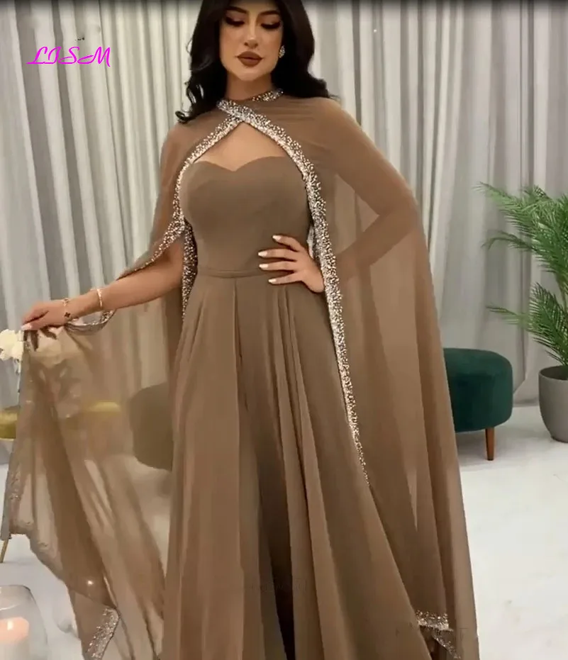 Modern High Couture Evening Dresses 2022 A-Line Vestidos De Fiesta Sweetheart Chiffon Beading Robe Dubai Arabic Formal Prom Gown