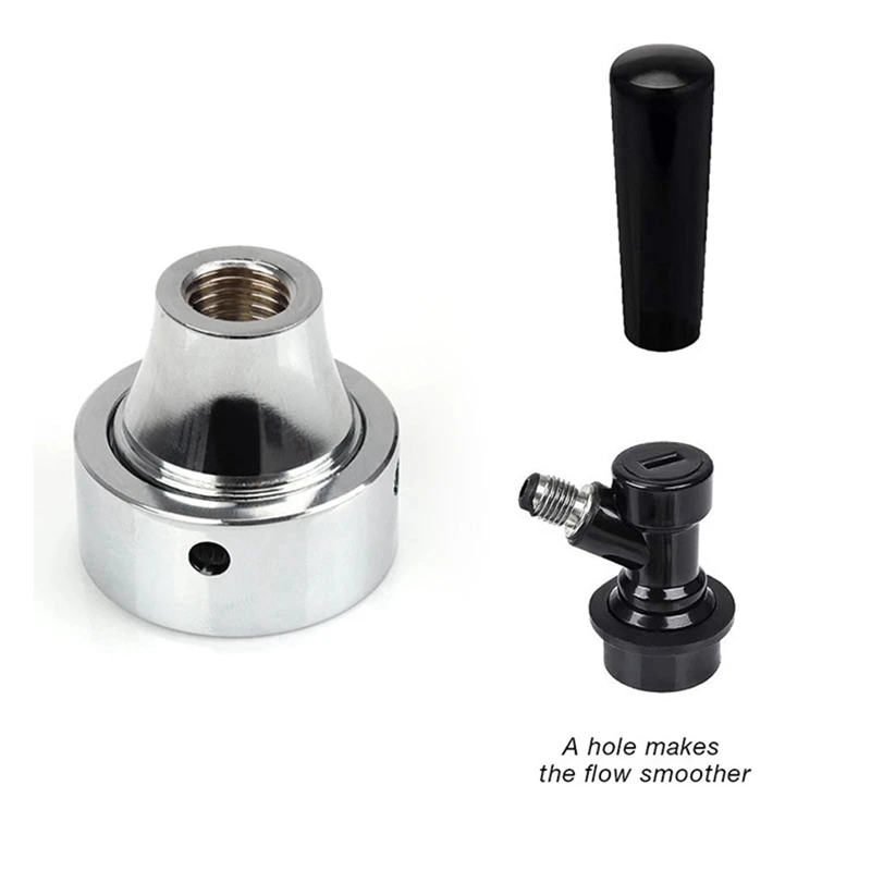 Craft Beer Tap Beer Faucet with Liquid Ball Lock Quick Disconnect Assembly,Chrome Beer Dispenser Beer Soda Home Brewing Retail