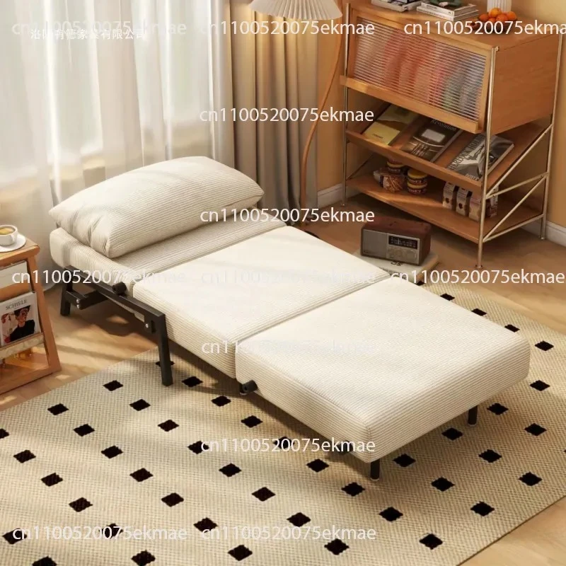 Corduroy Retro Fabric Small Apartment Sand Folding Dual-purpose Single Push-pull Bed Living Room Study Balcony Sofa Bed