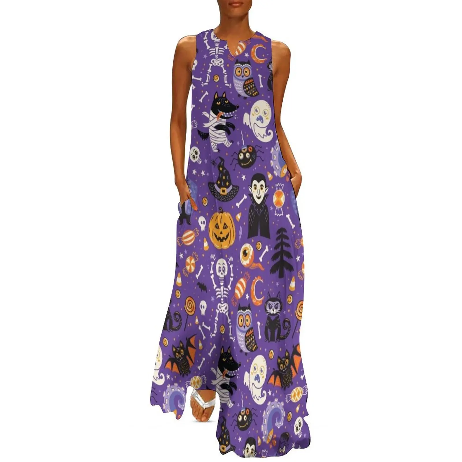 

Happy Halloween Long Dress summer dress korean women evening dresses ladies women evening dress Women's dresses