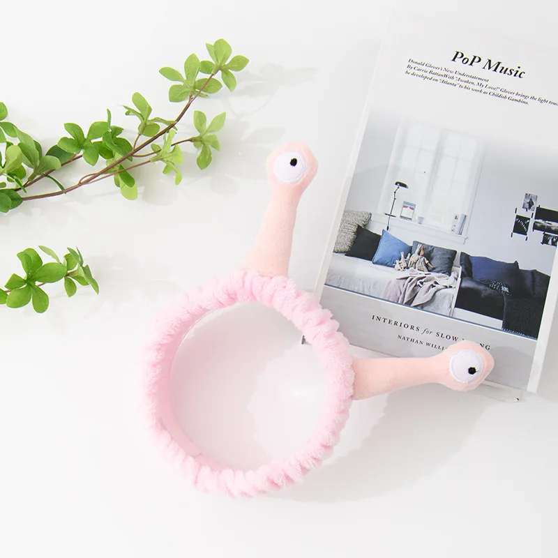 Instagram style cartoon cute snail hair band wash face make-up wacky peluche hair band accessori per capelli tridimensionali