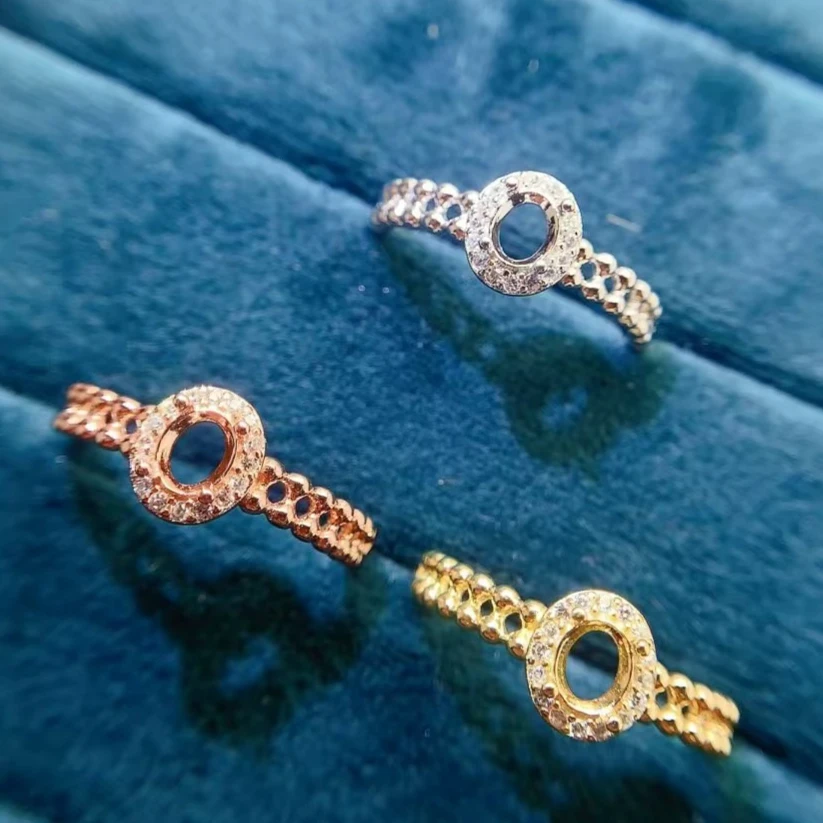 

4 мм * 5 мм овальное кольцо с драгоценным камнем для обручального кольца DIY 18-каратное позолоченное серебро 925 пробы поставщик ювелирных изделий