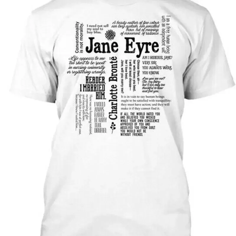 Jane Eyre Quotes us Charlotte Bront Reader I Married T Shirt Made in USA S 5XL