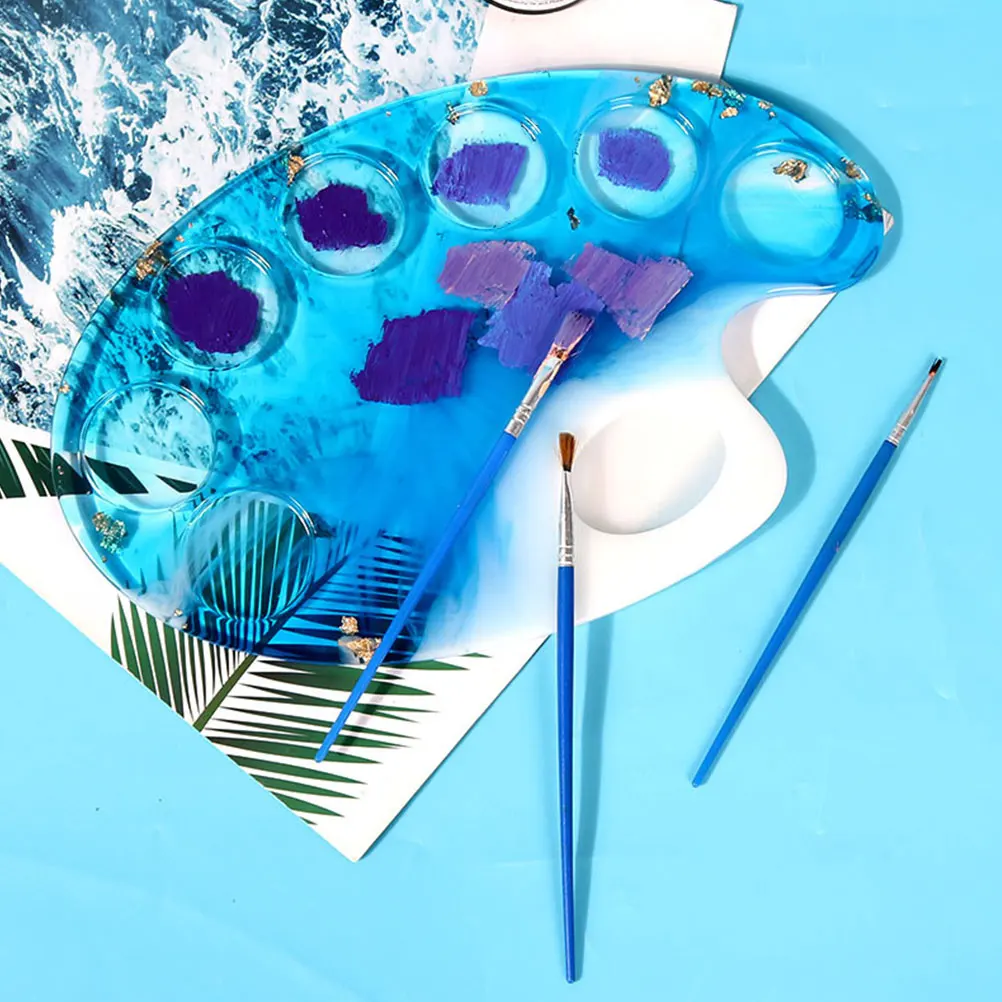 

3Pcs Silicone Palettes Mold Vivid Design Flexible Material Long-Lasting Use Ideal for DIY Painting Palettes Home Decor