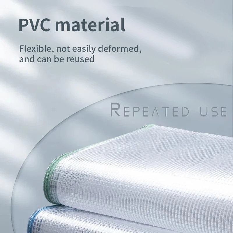 5-30pcs Multipurpose Mesh Zipper Pouch A5 Document Bag A4 File Folders Pencil Storage Bags For School Stationery Office Supplies