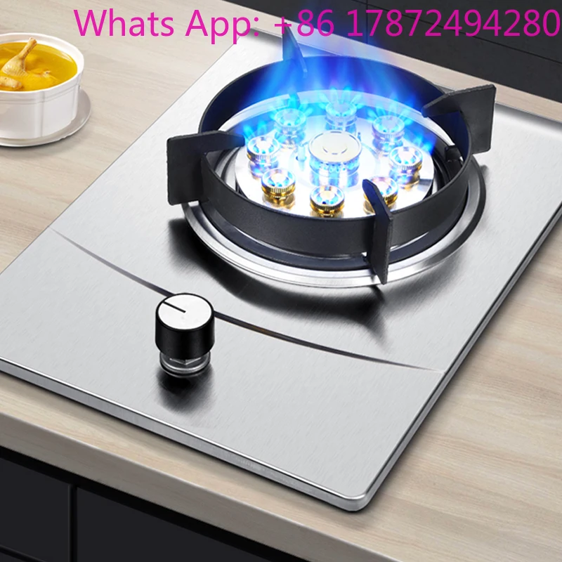 Embedded Stainless Steel Fierce Fire Stove Single Desktop Liquefied  Natural