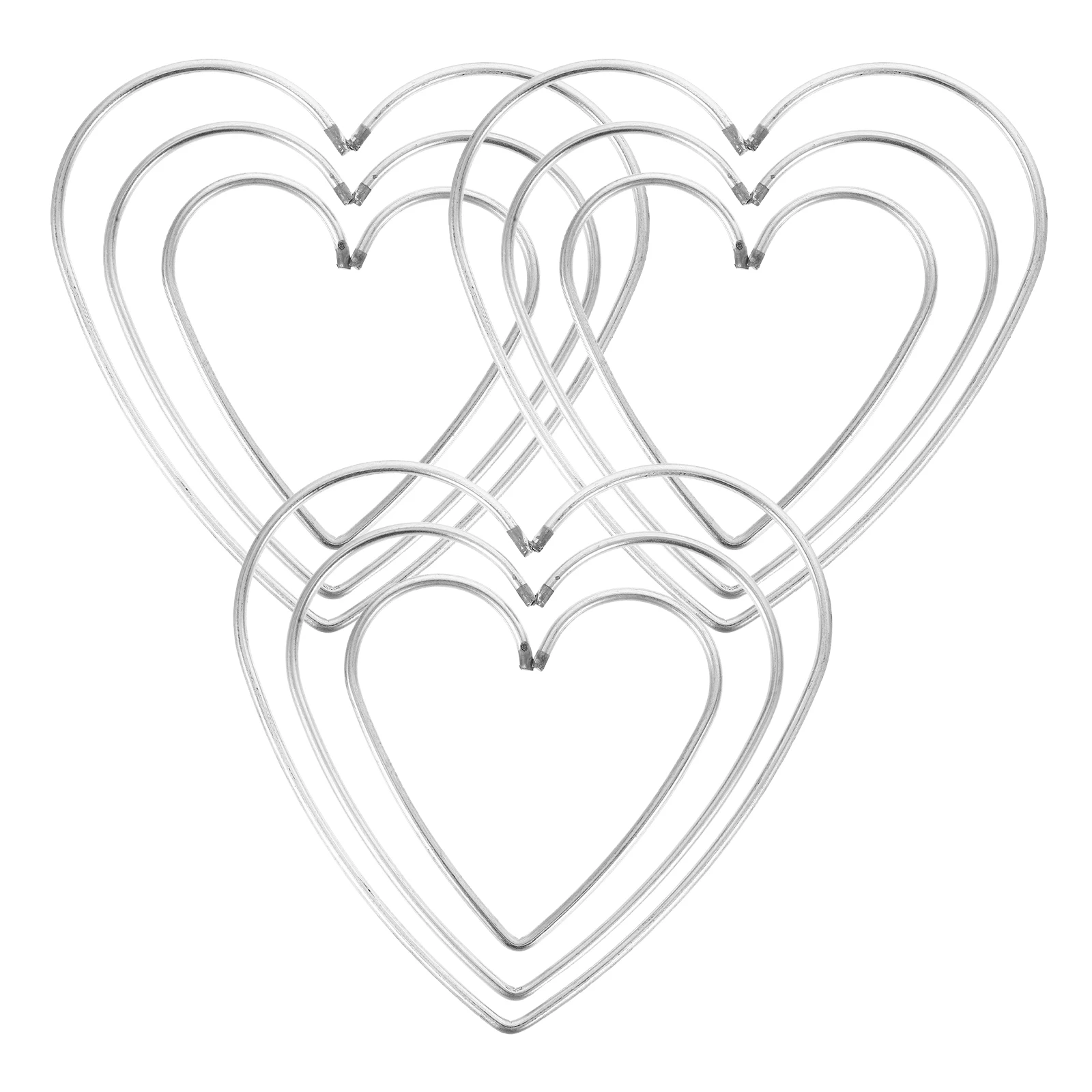 

9pcs Dreamcatcher Iron Rings Heart Shape Metal Diy Accessories Crafts Home Decor (8Cm 10Cm 12Cm Each ) Cloth Ring Set Sturdy