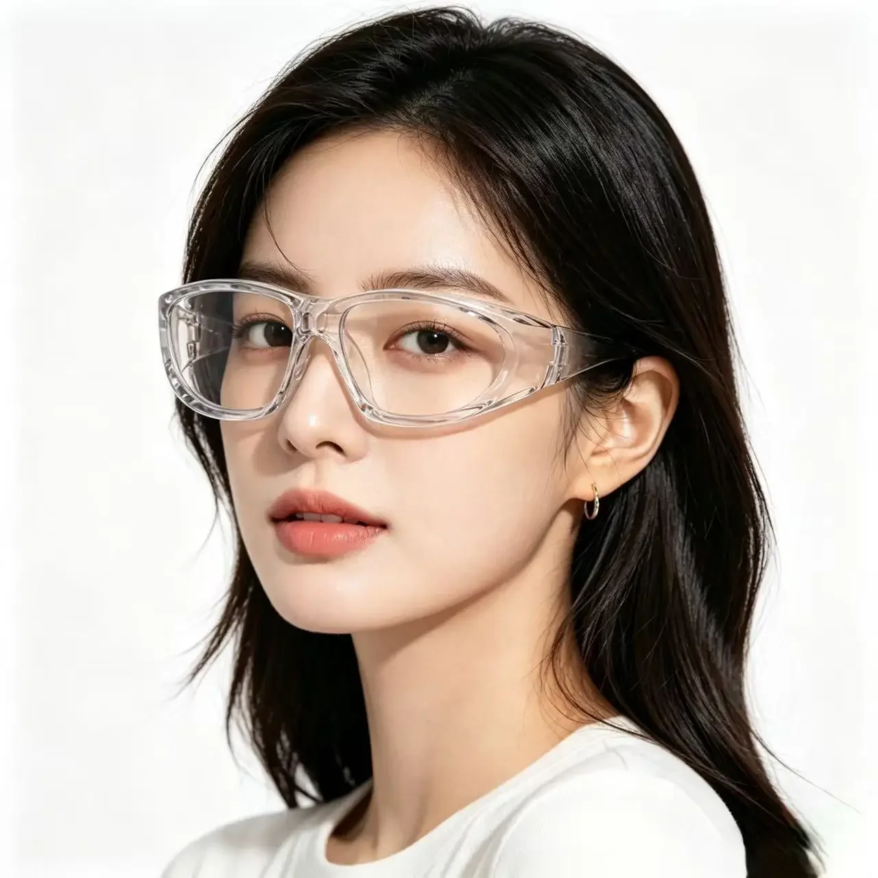 Clear Safety Glasses Women Men Square Anti Fog Blue Light Blocking Glasses Scratch Resistant Work Glass For Men & Nurse