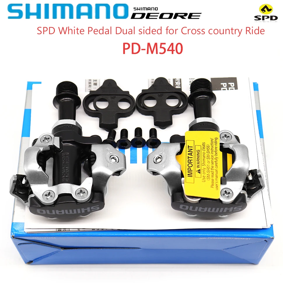 SHIMANO DEORE PD-M540 M520 MTB Mountain Bike Bicycle Pedals Cycle Self-locking Lock Pedal with SM-SH51 Mtb Cycling Accessories