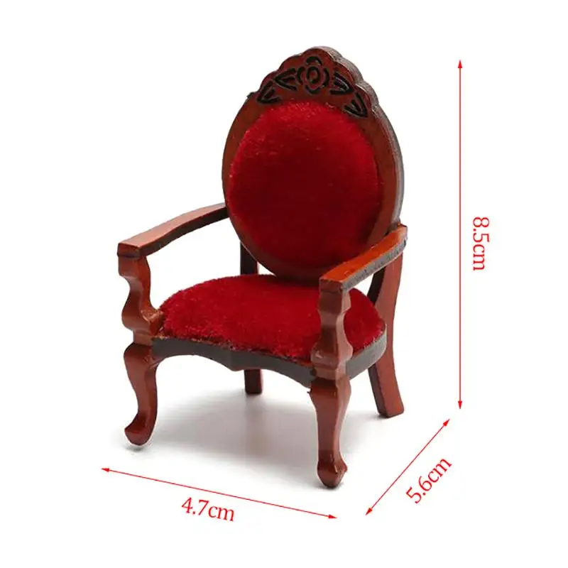 1Pcs 1/12 Dollhouse Mini Sofa Stool Chair Pillow Furniture for Dollhouse Decor