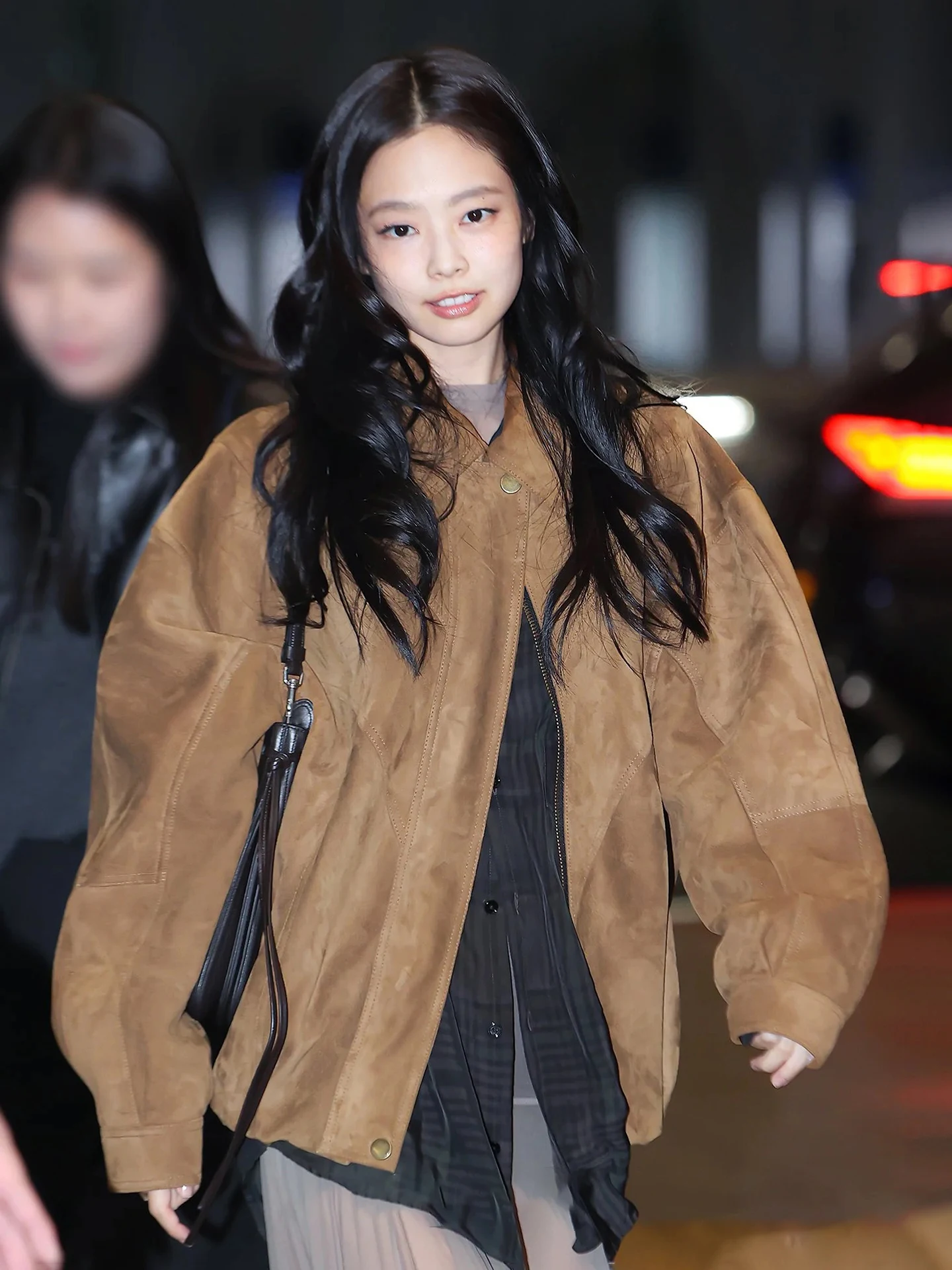 أميواي جيني الأمريكية الرجعية التلبيب سستة ort Jaet المرأة الجلد المدبوغ المخملية القرد معطف لون نقي التخسيس السيدات ملابس خارجية #1