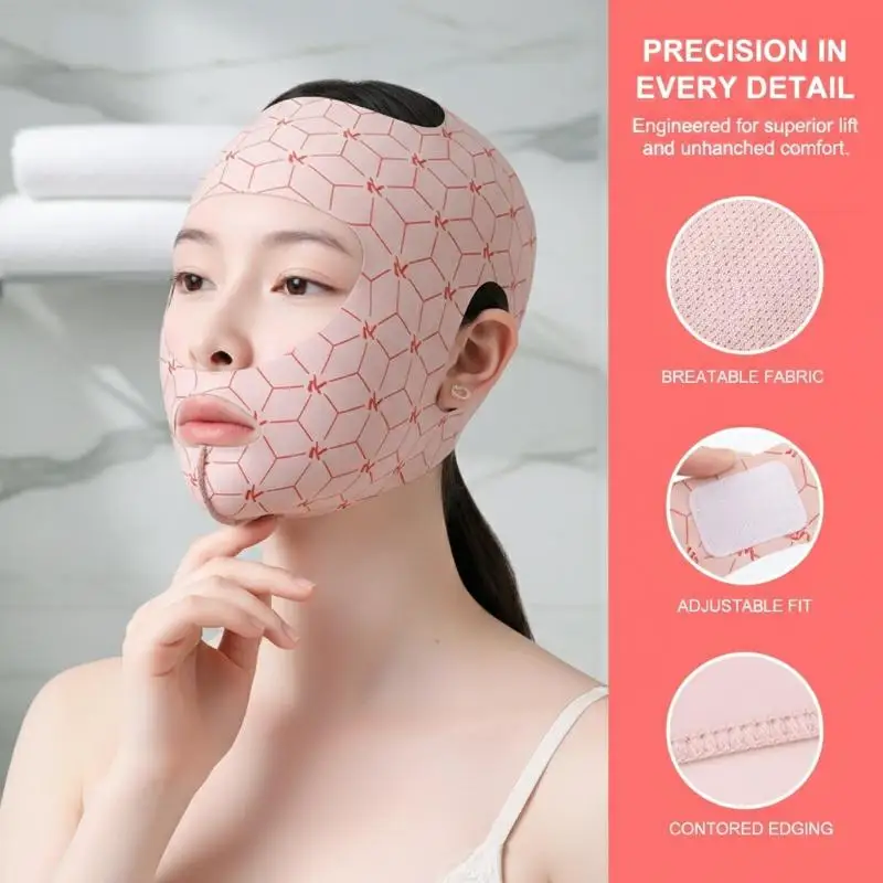 Reusable Facial Slimming Bandage V Face Lifting Firm Mask Shaper Anti-Wrinkle Sleep Face Mask Beauty Tool Skin Care Breathable