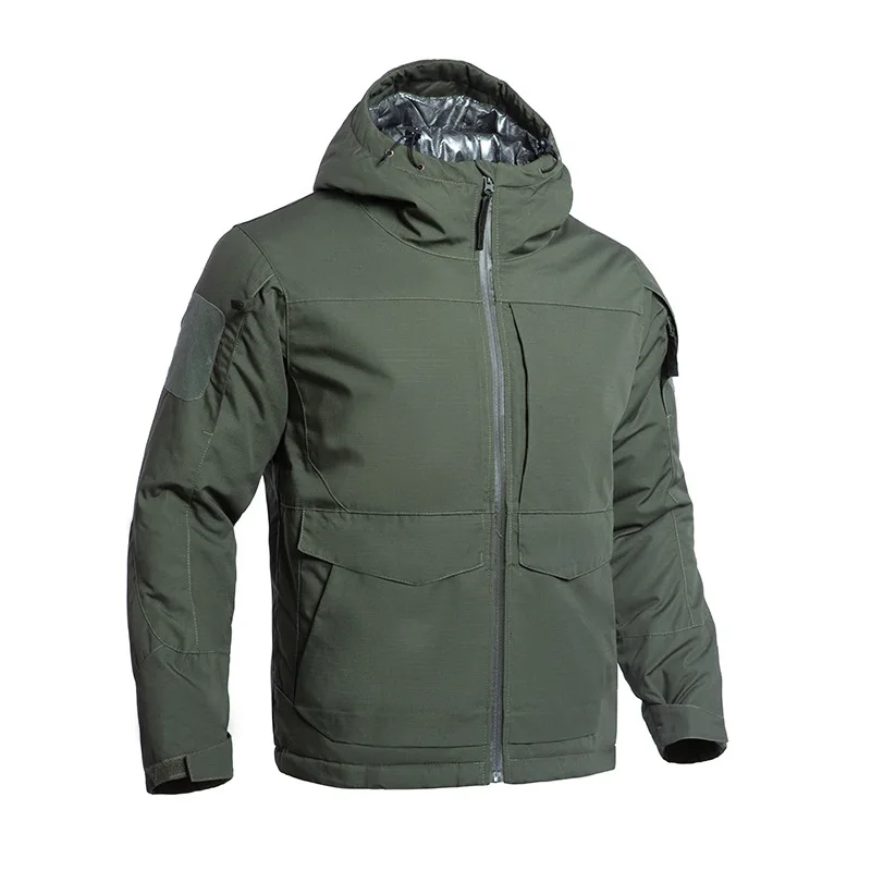 Thermal Reflex Thickened Poly-cotton Tactical Jacket Male Outdoor Camouflage Windproof Rainproof Warm Hooded Assault Jackets