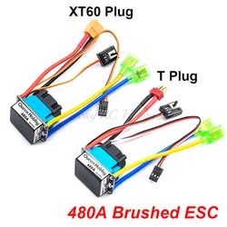 新しい480A起毛escスピードコントローラーbec出力5v/3A rc 540 550 775モーターrcカー