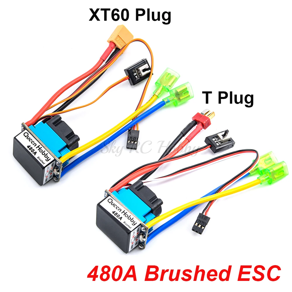 NEW 480A Brushed ESC Electronic Speed Controller BEC Output 5V / 3A for RC 540 550 775 Motor RC Car