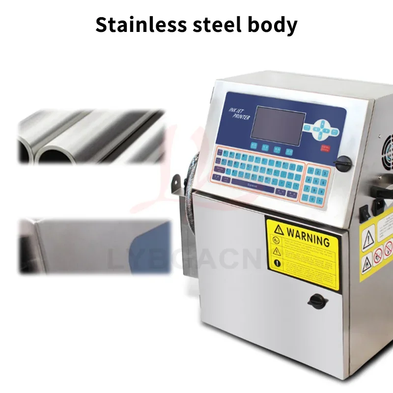 آلة الطباعة النافثة للحبر لخط التجميع LY 360 °   رأس الطباعة القابل للدوران، غطاء زجاجة المشروبات التجميلية، آلة الترميز، 1-4 خطوط