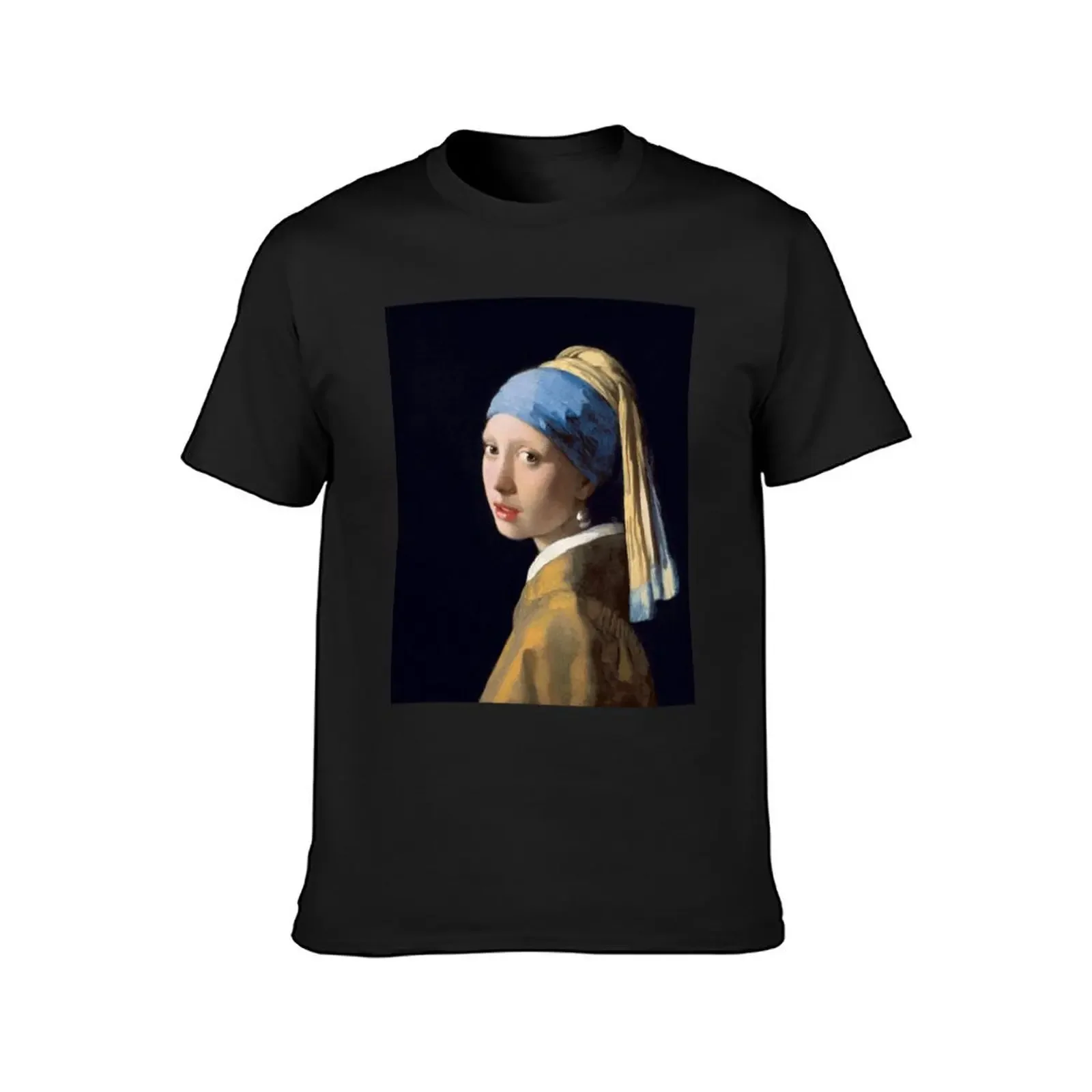 Girl with a Pearl Earring by Johannes Vermeer (1665) T-Shirt boys whites customizeds shirts graphic tee shirts men