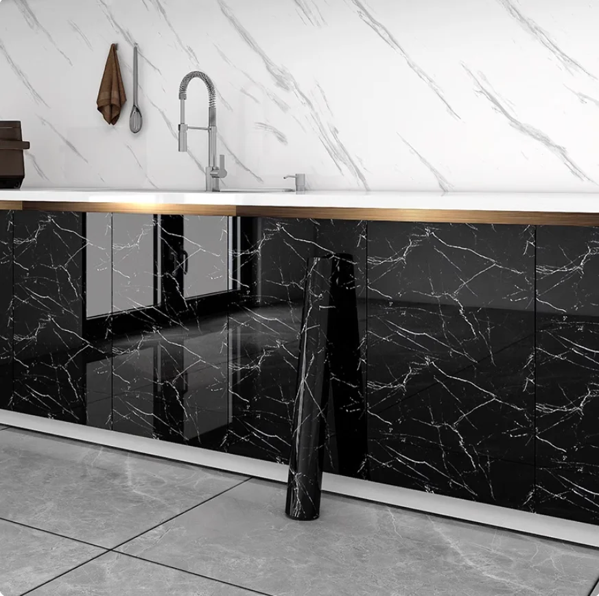 

Description This product is an imitation marble pattern sticker, mainly made of PET+aluminum foil. It is an oil, dirt, and wate