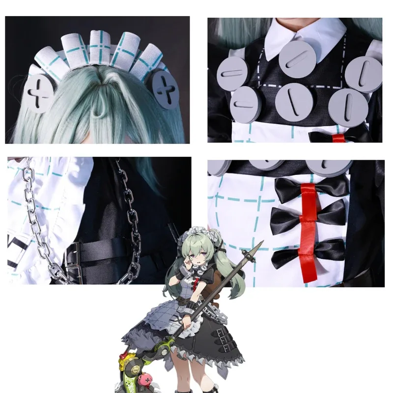 2025 Zenless منطقة صفر كورين ويكس تأثيري حلي موحدة شعر مستعار أنيمي هالوين ملابس تنكرية للحفلات لعبة النساء ZZZ