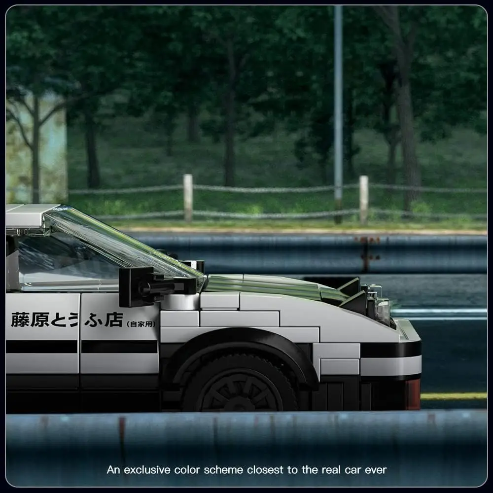 

М.К. 27013 86, строительные наборы игрушечных автомобилей Initial D с акриловым витриной, коллекционные модели автомобилей, игрушечные строительные блоки, скоростной гоночный автомобиль для детей (399 деталей)