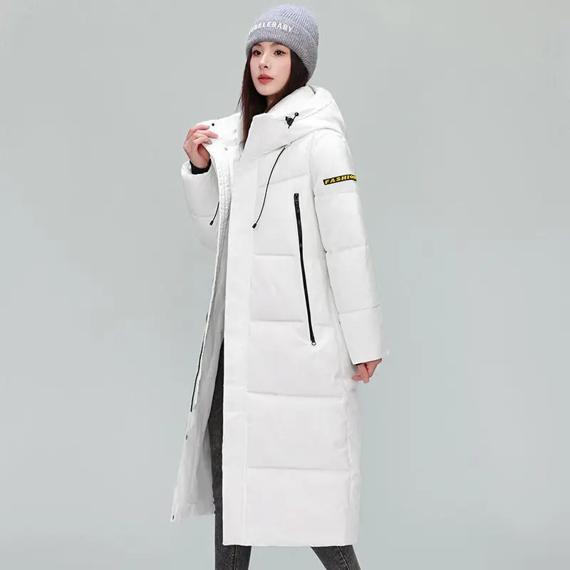 

Новая женская корейская пуховая хлопковая куртка высокого качества, зимняя повседневная теплая стеганая куртка, женская длинная парка с капюшоном, хлопковая одежда