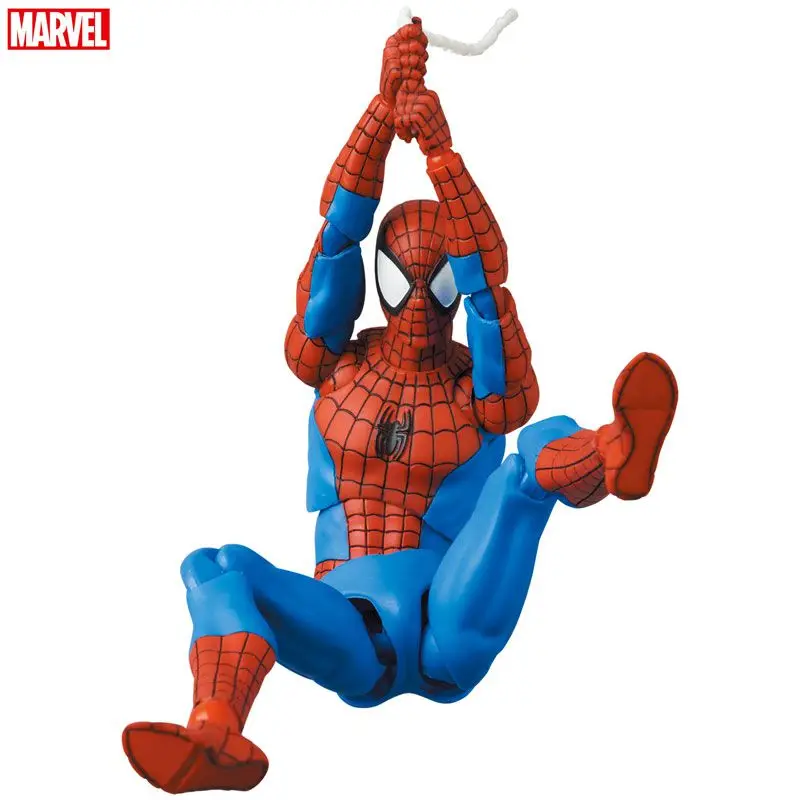 In Stock 100% Original Medicom Toy Mafex No.185 Spider man Classic Costume Anime Action Collection Figures Model Toys Gifts