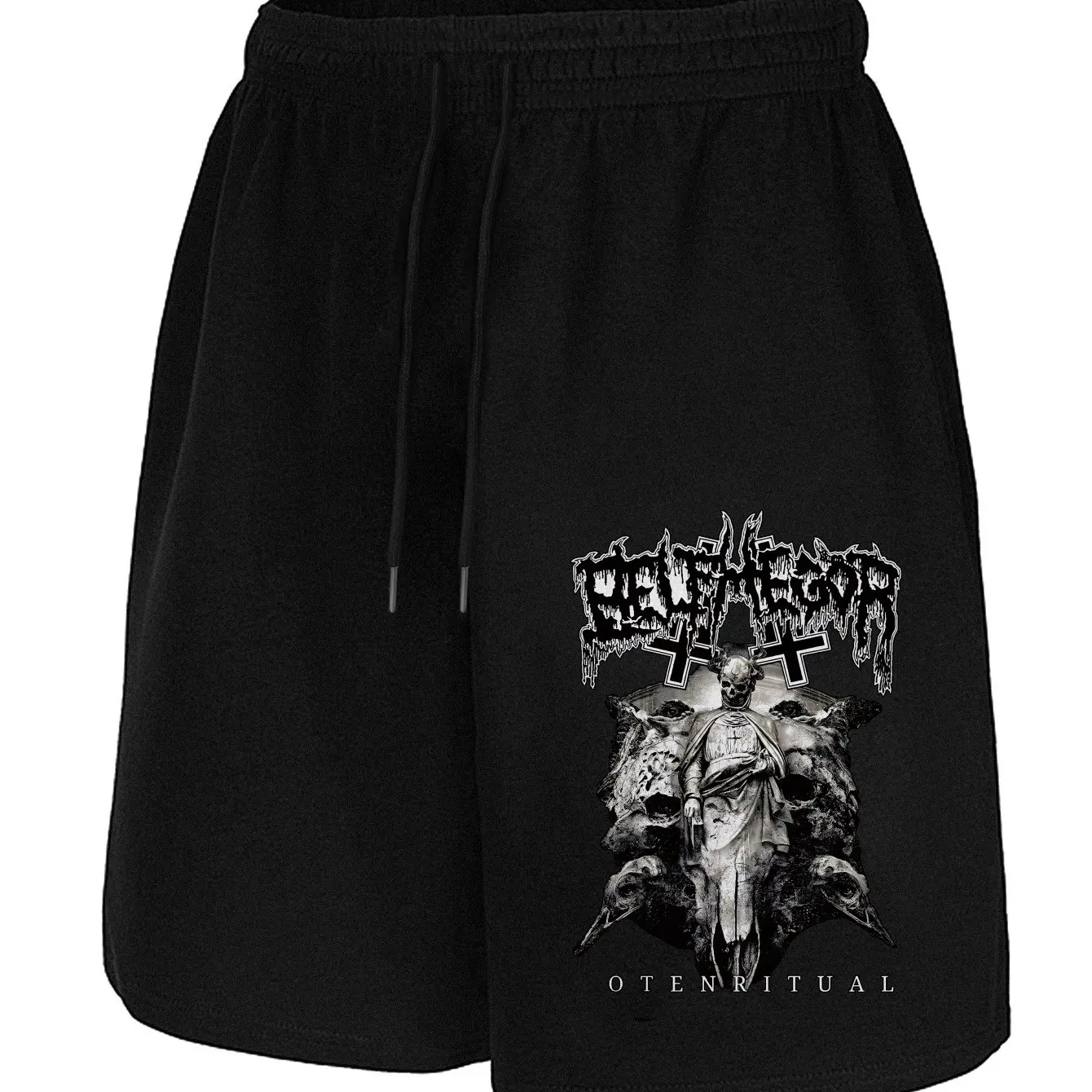 

Шорты с принтом «Череп с эффектом капель» и надписью, повседневные шорты с карманами и завязками, летние шорты для фитнеса на открытом воздухе, мужские шорты