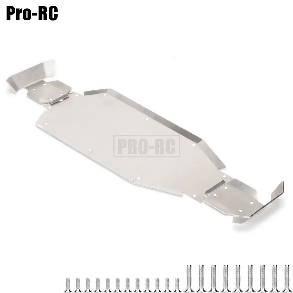 Silver Metal Color Stainless Steel Skid Plate Guard Chassis Armor Fit Traxxas 1/8 SLEDGE 95076 OFF-ROAD RC Car Upgrade Parts