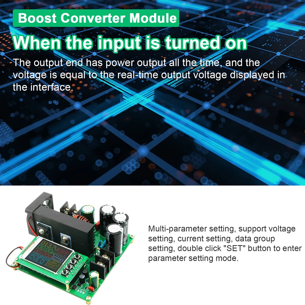 Convertitore Boost 900W 15A modulo di tensione costante a corrente costante DC9-60V ingresso DC10-120V regolatore trasformatore di tensione di uscita