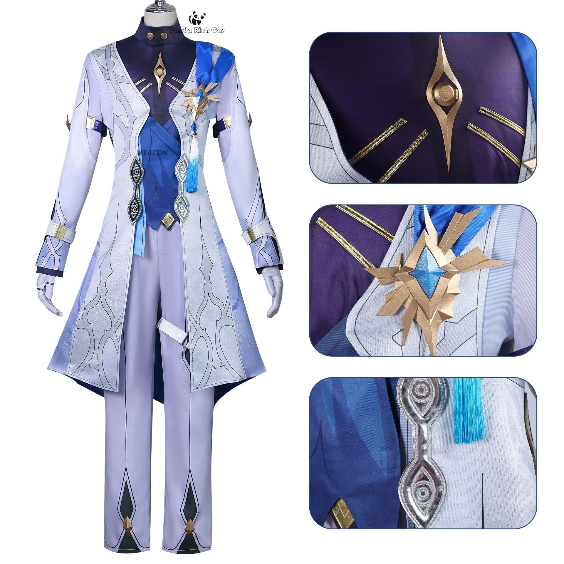 Sunday Cosplay Spiel Honkai Star Rail Kostüme Halo Perücken Halovian Uniform Anzug Perücke Halloween Karneval Kostüm Männer 2024 neuer Anzug