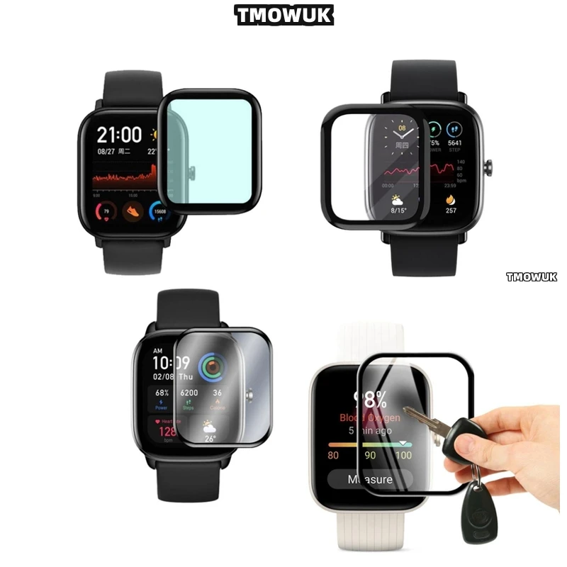 

Sweat Resistant Film For Amazfit BIP 3 5 6 U Pro Active Unity GTS 2E 2 3 4 MINI, Workout Friendly.