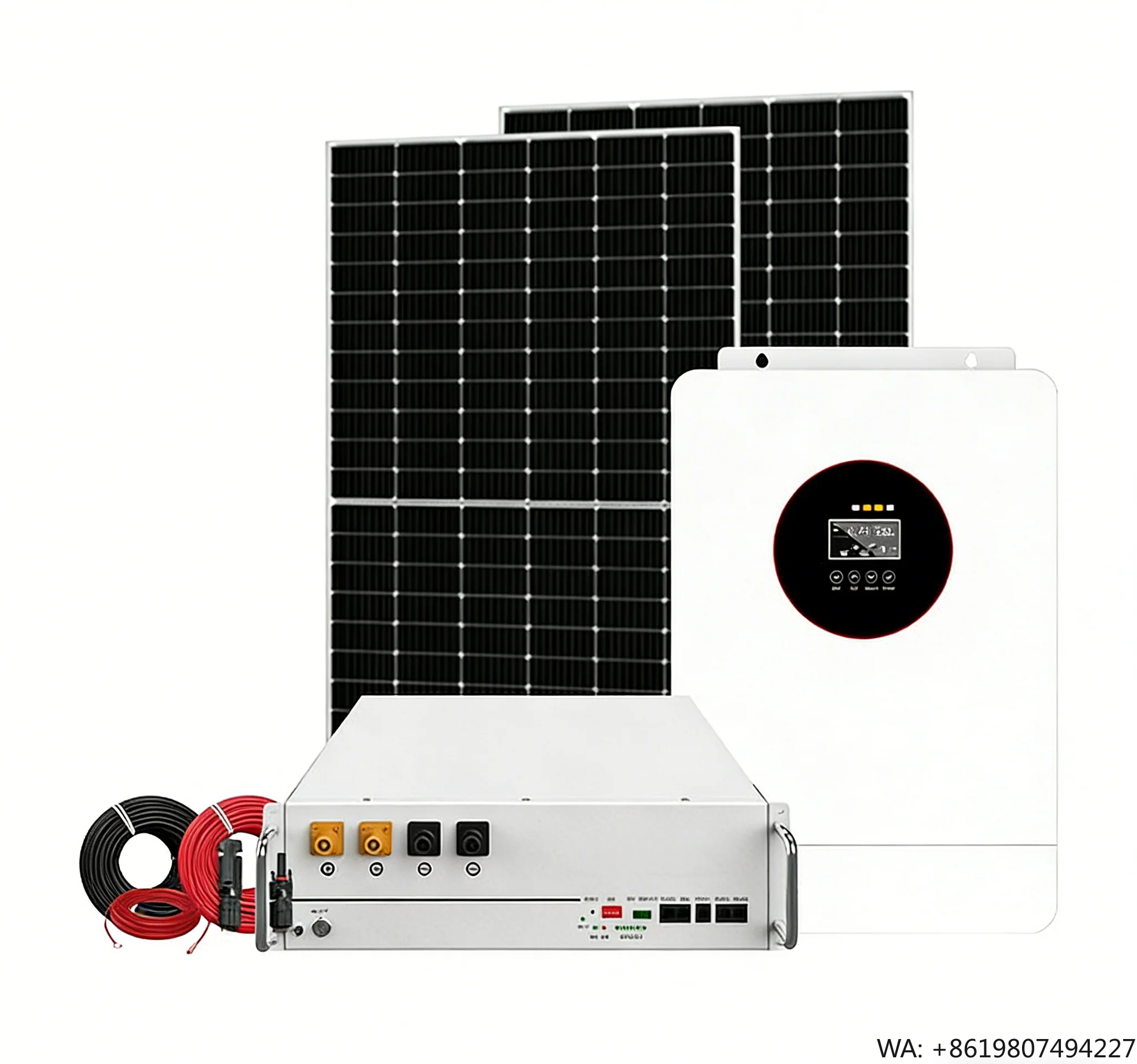 Off-grid Hybrid 51.2V 15kWh LiFePO4 Battery Solar Energy Storage System Residential for Home Emergency Backup Power with CE