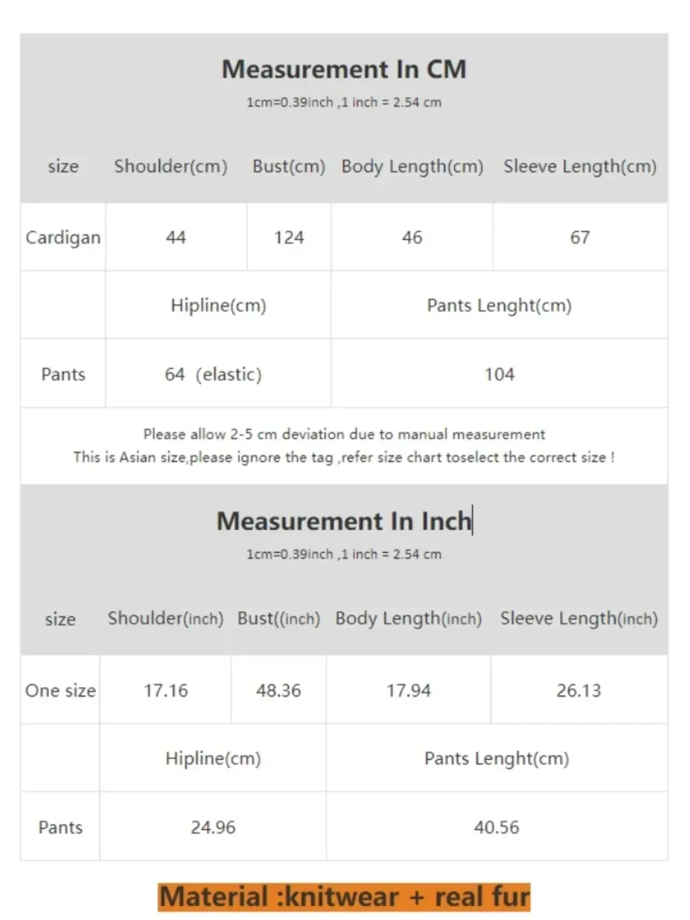 니트웨어 2024 가을, 겨울 유행 스웨터 정장 여성 바지 분리형 여우 모피 칼라 모피 코트와 후드 자켓