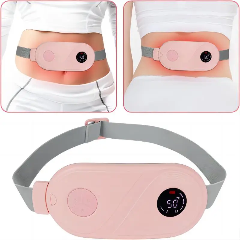 Portable Cordless Menstrual Heating Pad Massage Stomach Belly for Menstrual Cramps Pain Relief Electric Warm Palace Belt Device