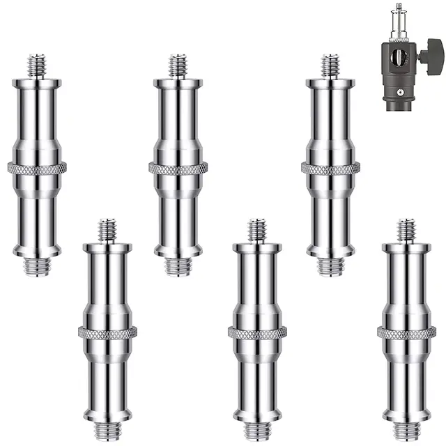 Selens Standard 3/8 do 1/4 Adapter Gwint Śruba Spigot Stud Metalowy konwerter męski do fotografii Lustrzanka Statyw Lampa błyskowa