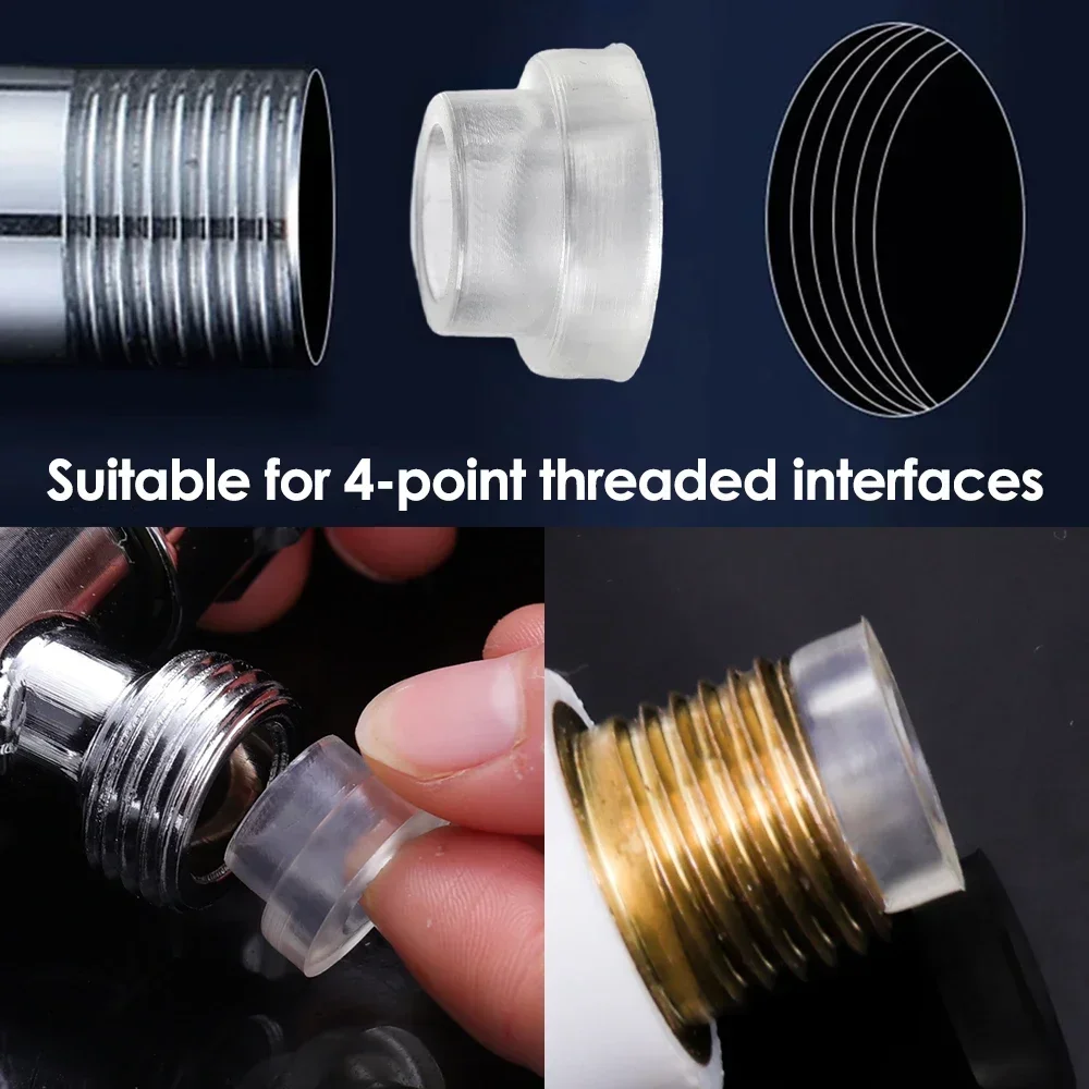 Universal Faucet Leak-proof Sealing Gaskets Washer Thread Installation Fitting Triangle Valve Free Tape Sealed Rings Washers