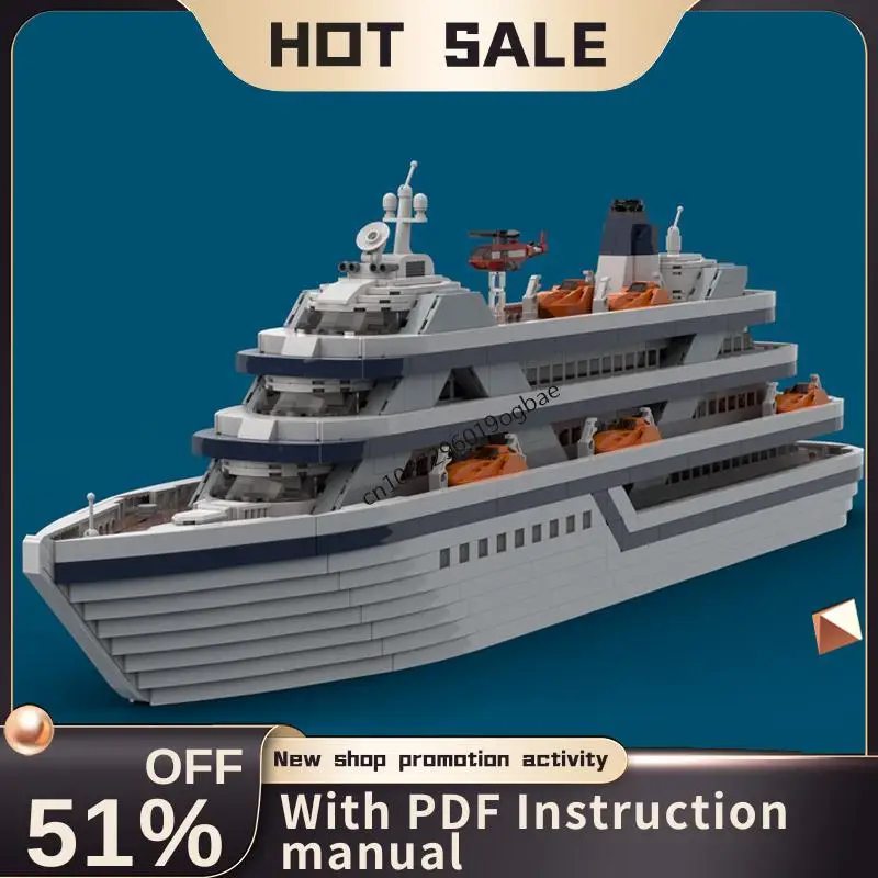 جديد 3531 قطعة Moc سفينة سياحية منفذ المدينة وحدات الركاب نموذج لجمع العبارة لتقوم بها بنفسك التكنولوجيا الطوب الأفكار الإبداعية لعبة هدية بنة #1