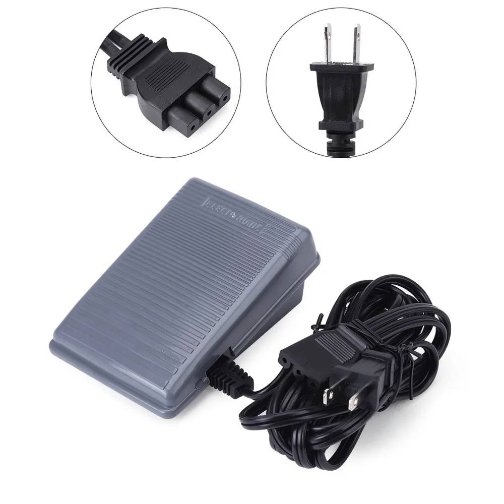 

US Plug 110v Foot Controller Pedal Power Cord Compatible Sewing Foot Controller Universal Machine Foot Pedal for Singer